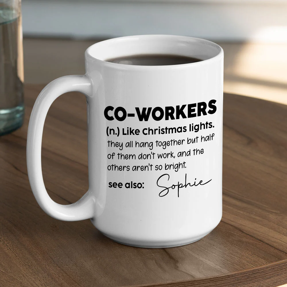Definition A Coworker - Personalized Custom Coffee Mug - Image 4