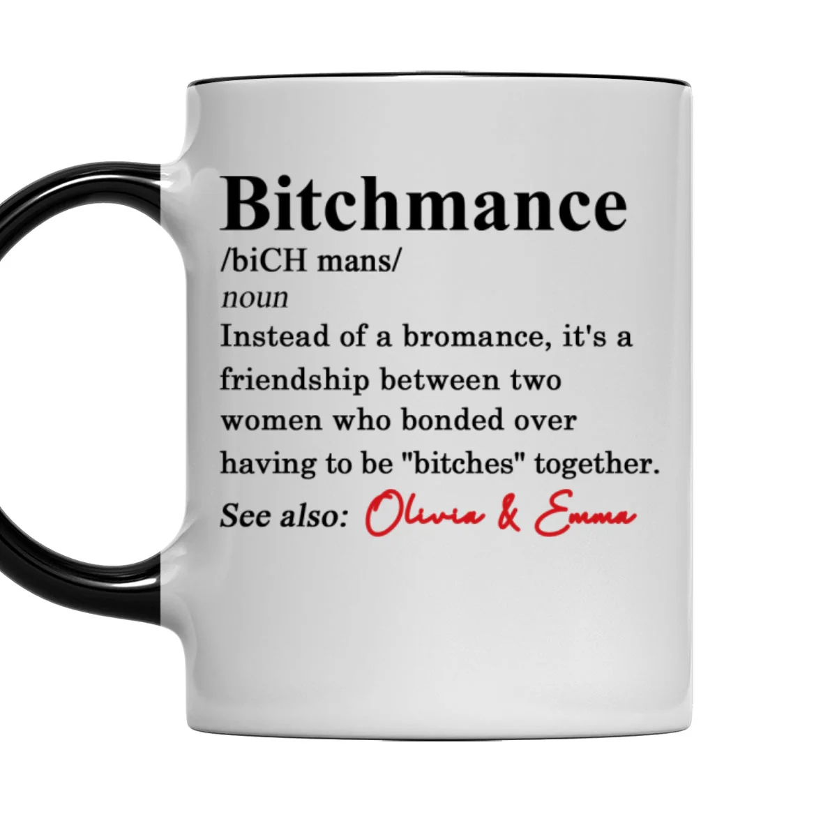 Definition A Friendship - Personalized Custom Accent Mug - Image 6