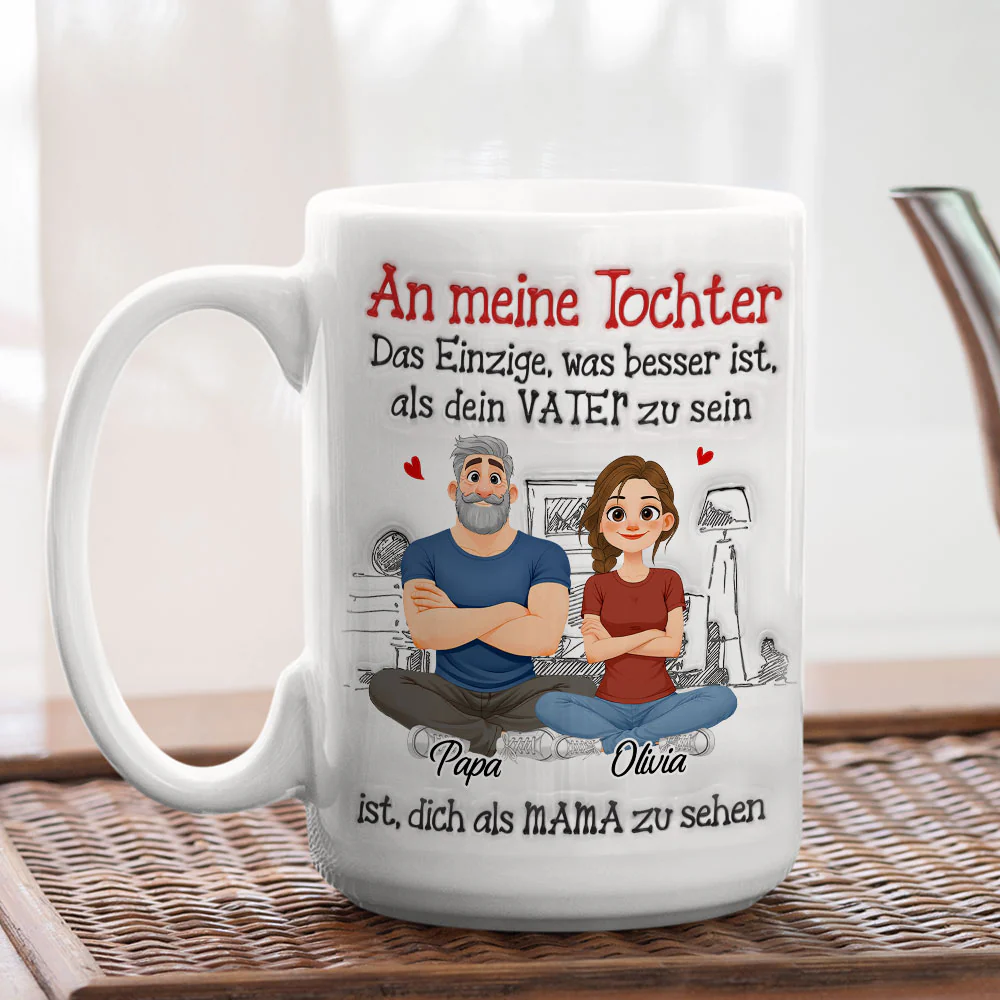 Dein Vater Sein - Personalisierte Tasse mit 3D-Aufblaseffekt - Image 5