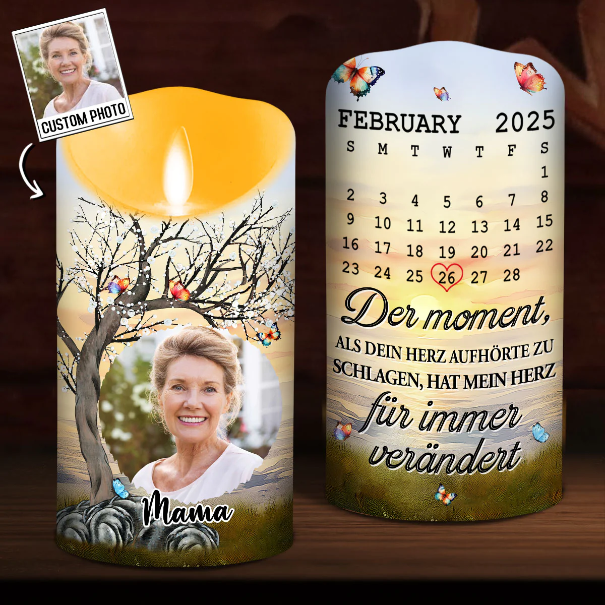 Der Moment - Personalisierte LED-Kerze