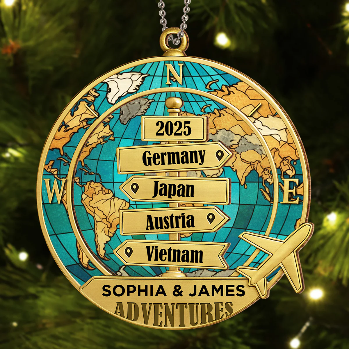 Destination Of All Year - Personalized Custom Suncatcher Ornament