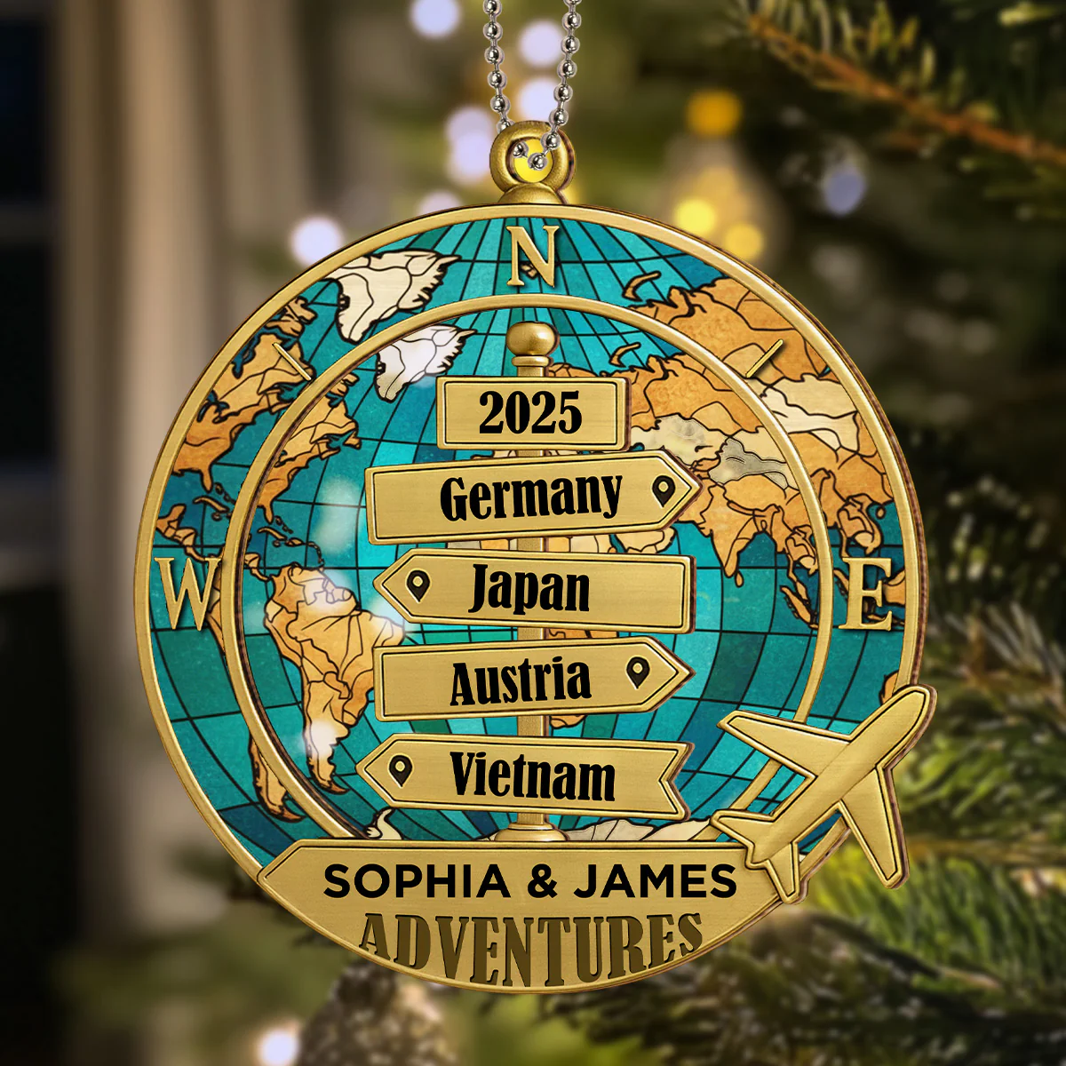 Destination Of All Year - Personalized Custom Suncatcher Ornament - Image 2