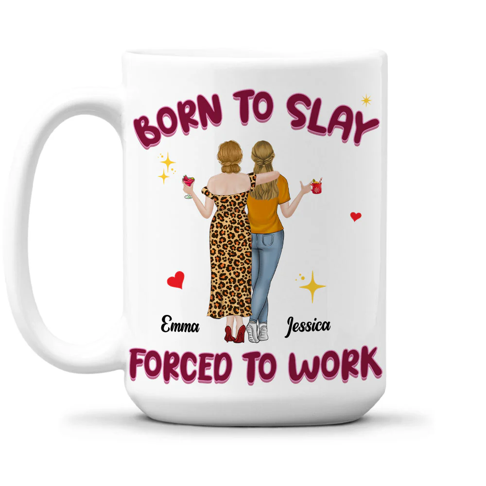 Destined To Shine, Trapped In Grind - Personalized Custom Coffee Mug - Image 2