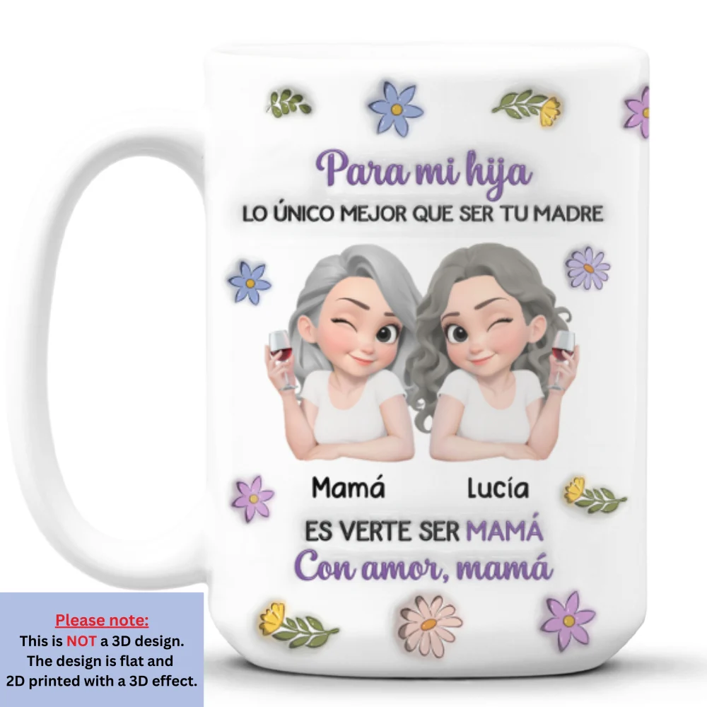 Dibujo Animado Vinculados Juntos - Taza Personalizada con Efecto 3D Inflado - Image 9