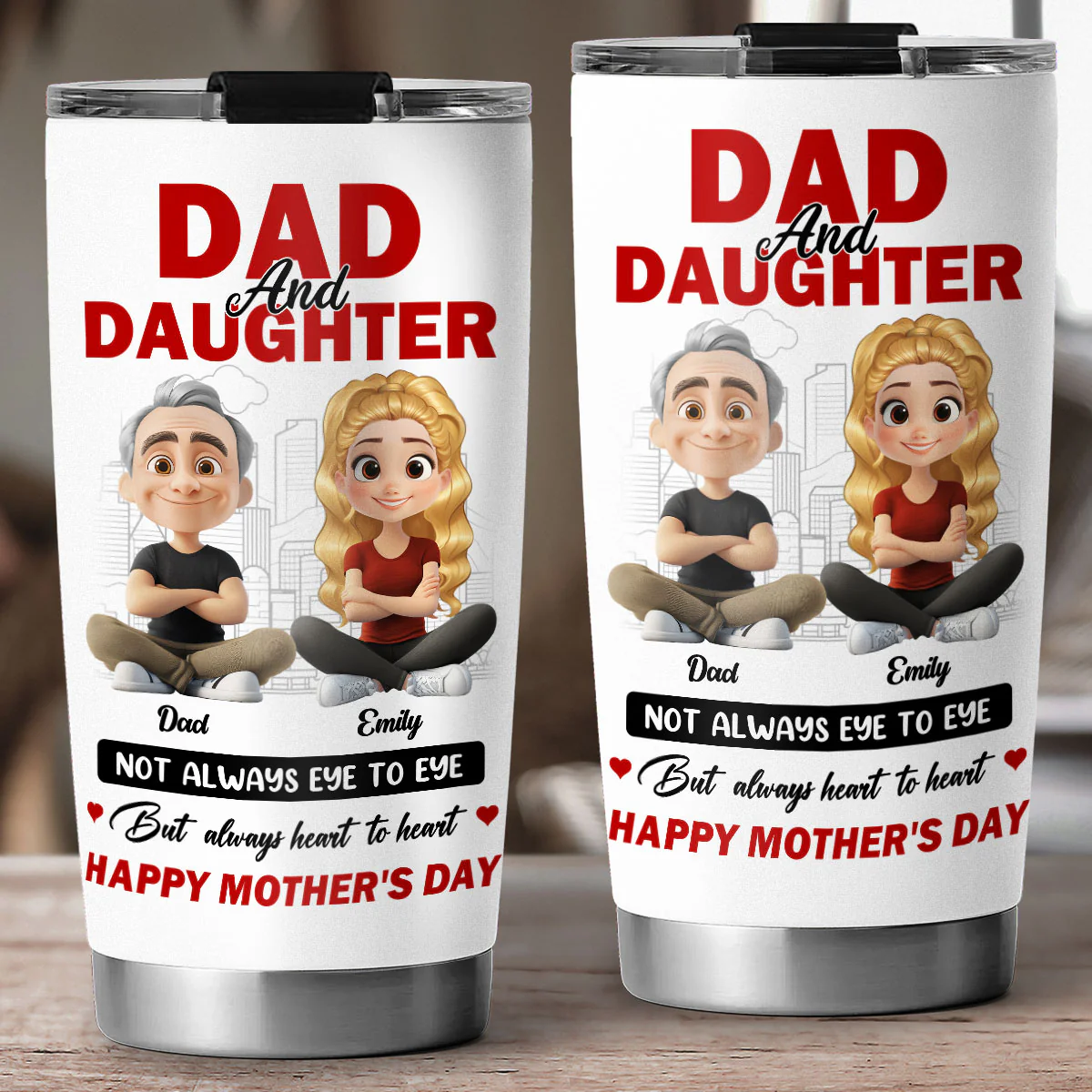 Different Minds One Loving Bond - Personalized Custom Tumbler - Image 4