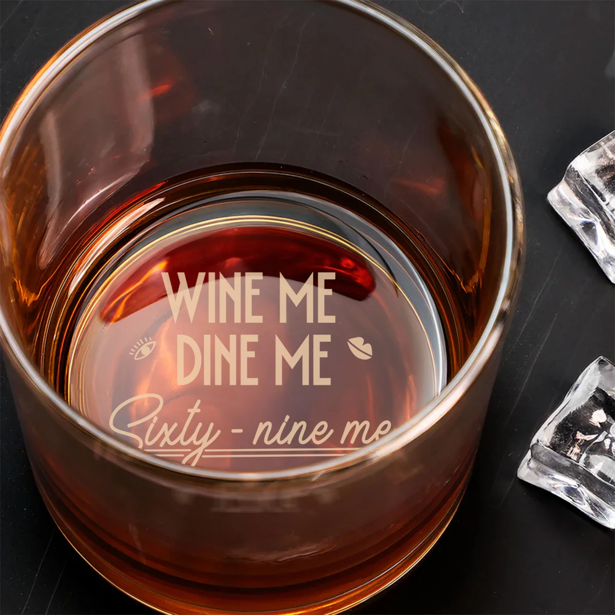 Dine Me - Personalized Custom Engraved Whiskey Glass - Image 2