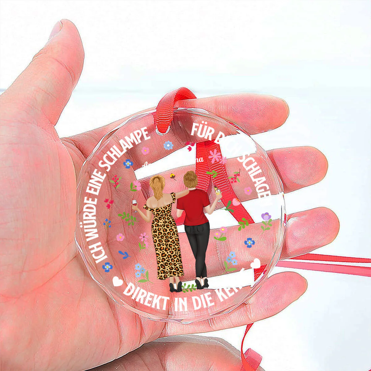 Direkt In Die Kehle - Personalisiertes Individuelles Glasornament - Image 4