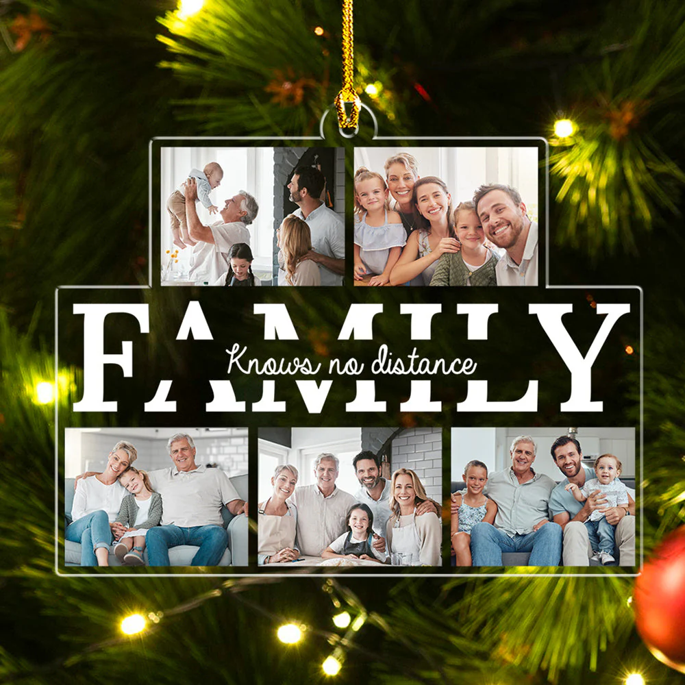 Distance Is Not Matter - Personalized Custom Acrylic Ornament - Image 4
