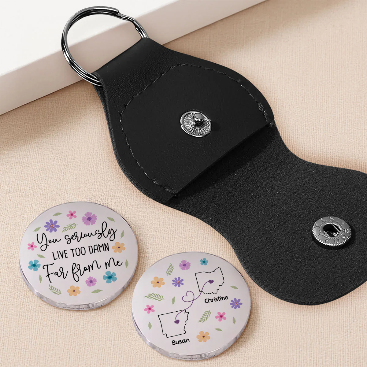 Distance Is Seriously Rude - Personalized Custom Pocket Hug - Image 2