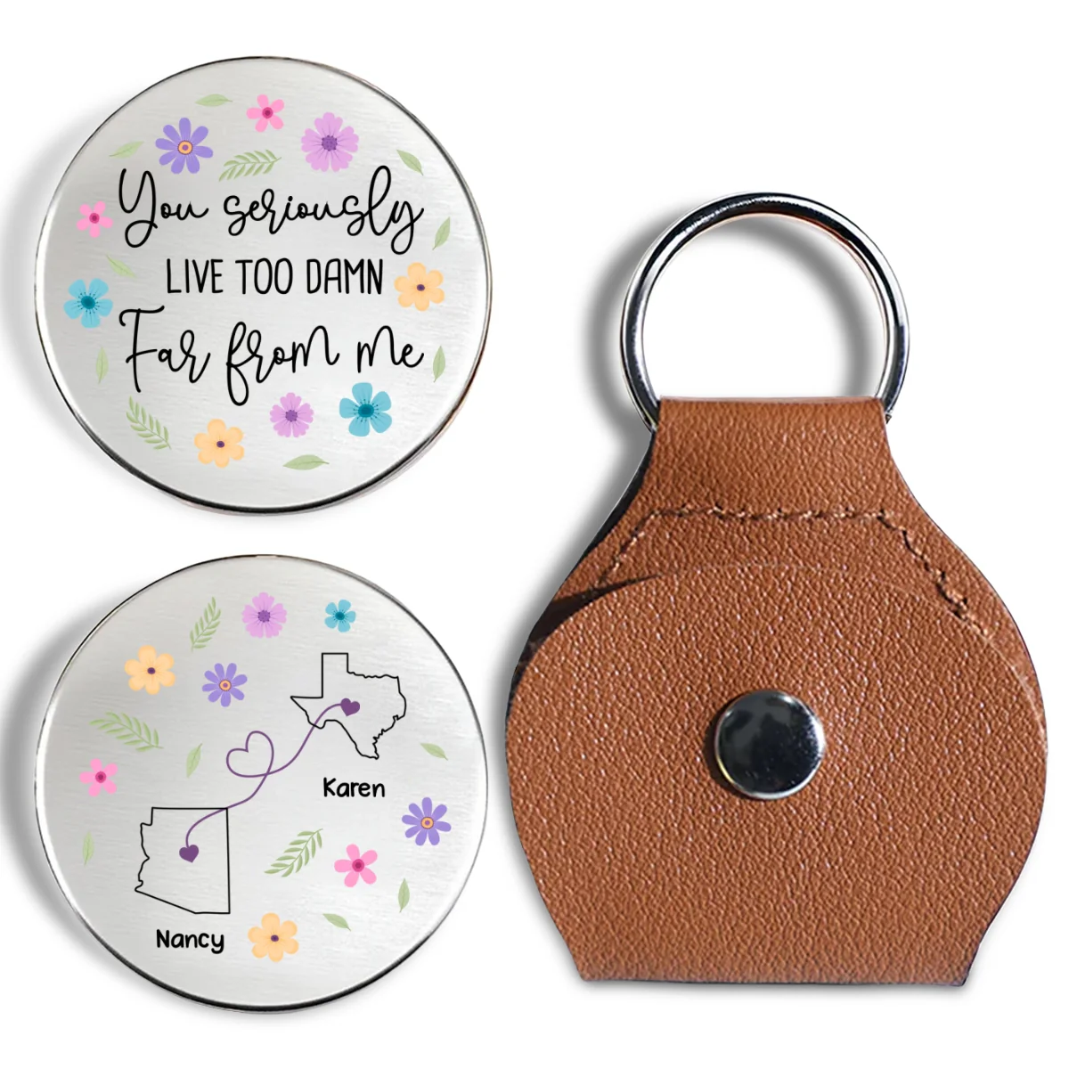 Distance Is Seriously Rude - Personalized Custom Pocket Hug - Image 7