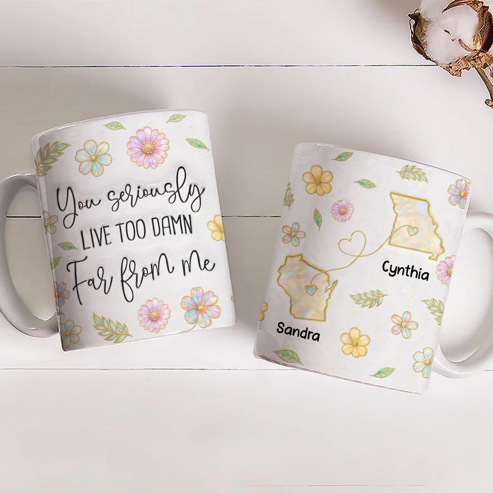 Distance Makes Me Miss You - Personalized Custom 3D Inflated Effect Coffee Mug - Image 2