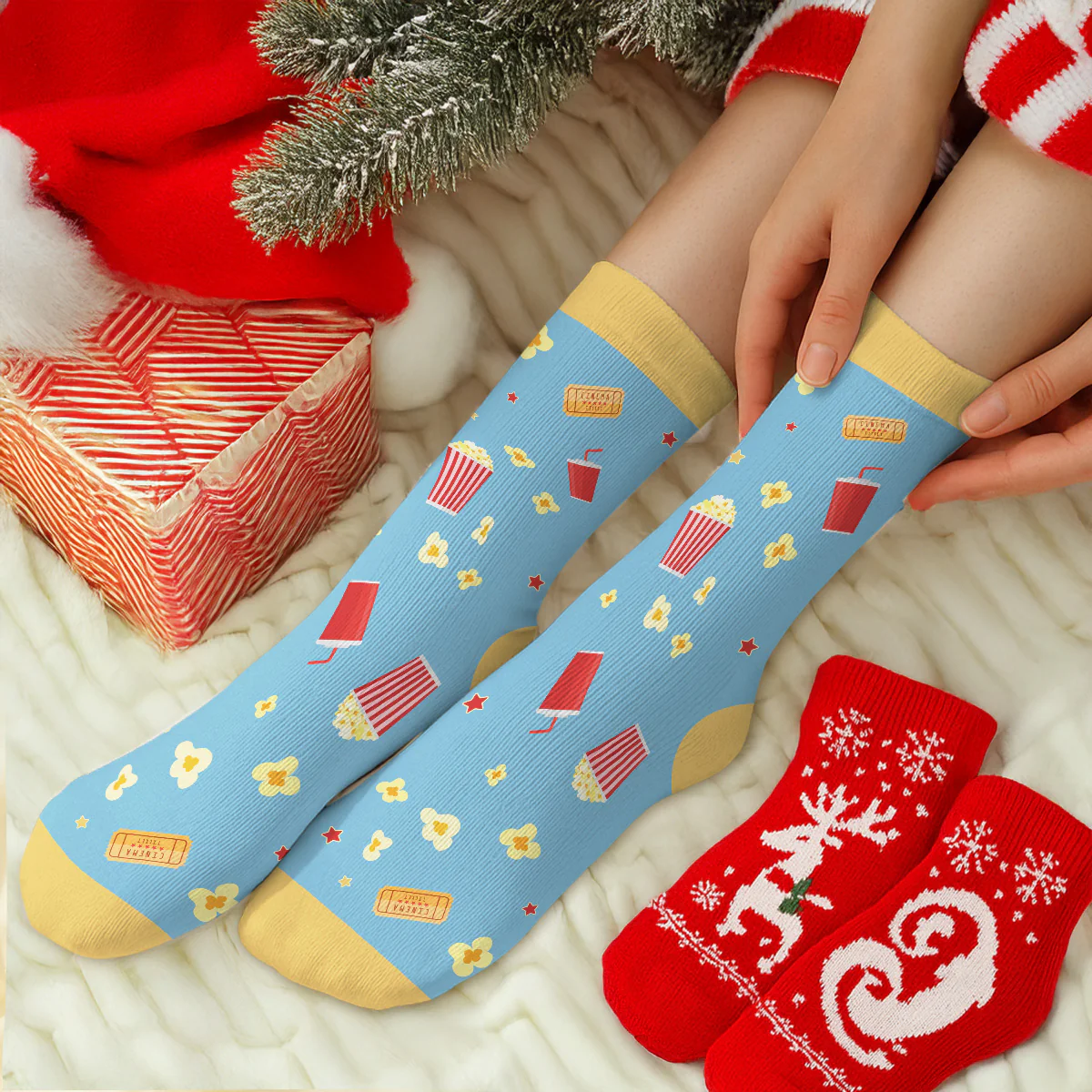Do Not Disturb I Am Watching - Personalized Custom Crew Socks - Image 2