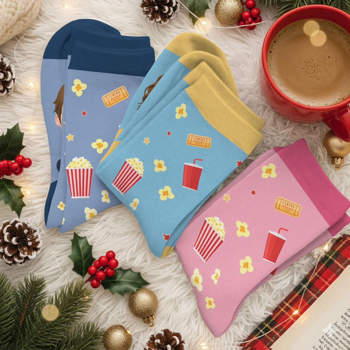 Do Not Disturb I Am Watching - Personalized Custom Crew Socks - Image 3