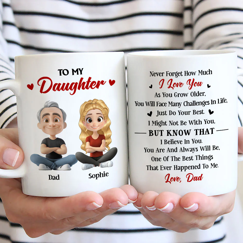 Do Your Best Daughter - Personalized Custom Coffee Mug - Image 2