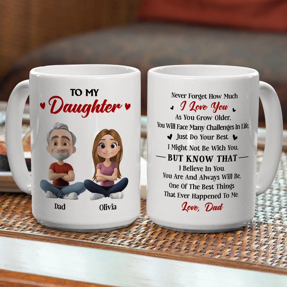 Do Your Best Daughter - Personalized Custom Coffee Mug - Image 4