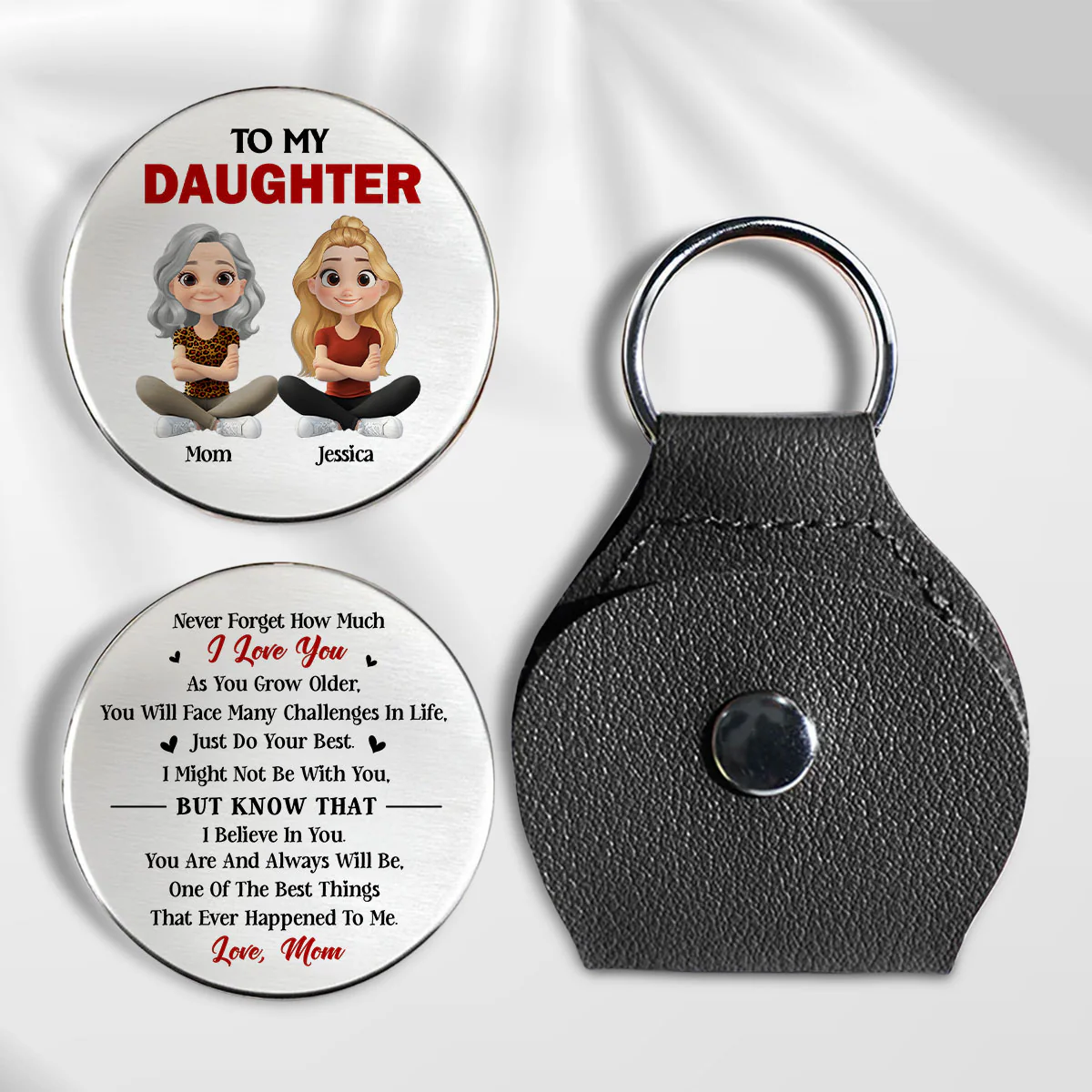 Do Your Best Daughter - Personalized Custom Pocket Hug