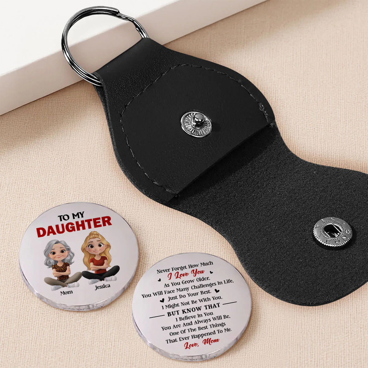 Do Your Best Daughter - Personalized Custom Pocket Hug - Image 2
