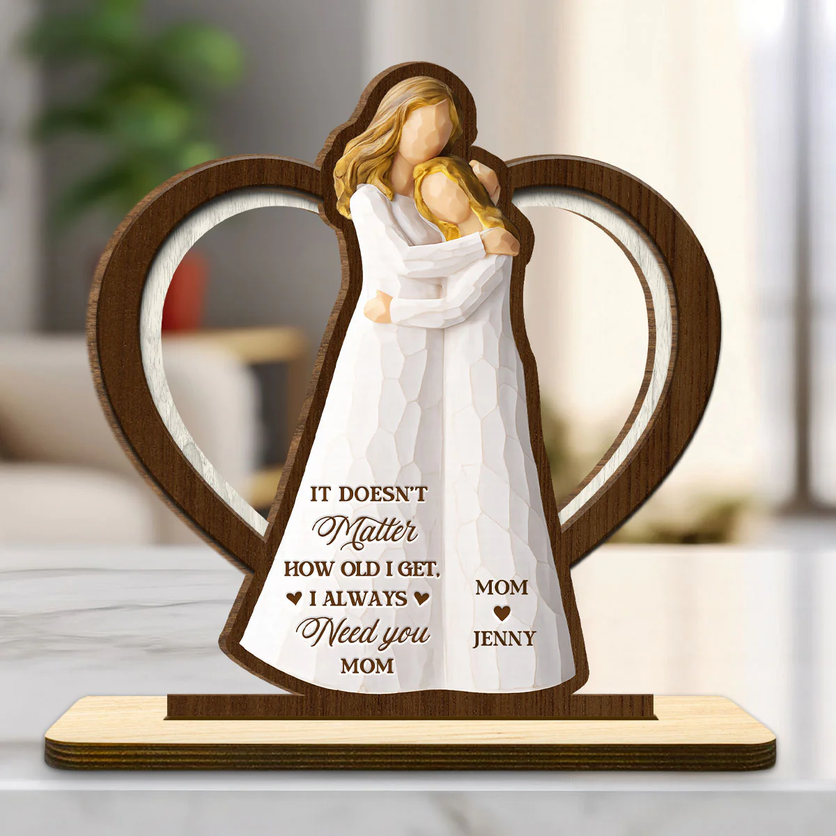 Does Not Matter - Personalized Custom 2-Layer Wood Plaque With Flat Base