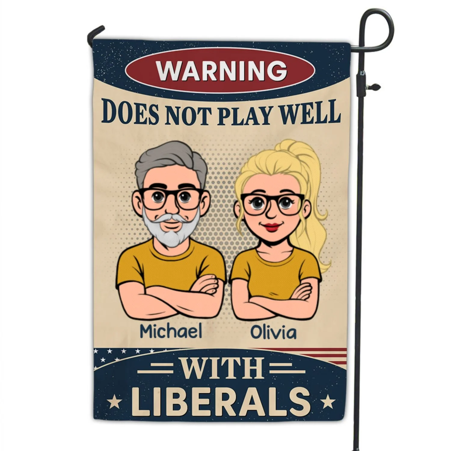 Does Not Play Well With Liberals - Personalized Custom Flag - Image 7