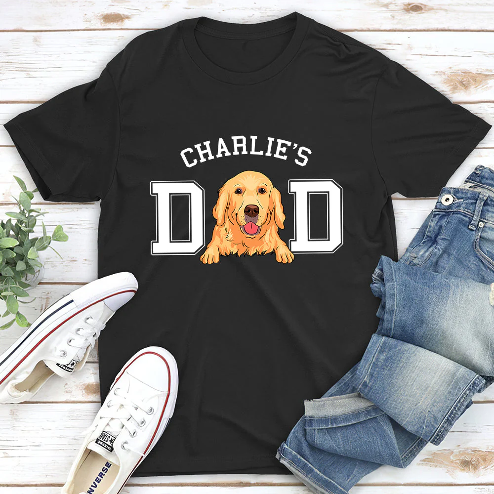 Dog Dad/Mom Basic - Personalized Custom Unisex T-shirt - Image 2