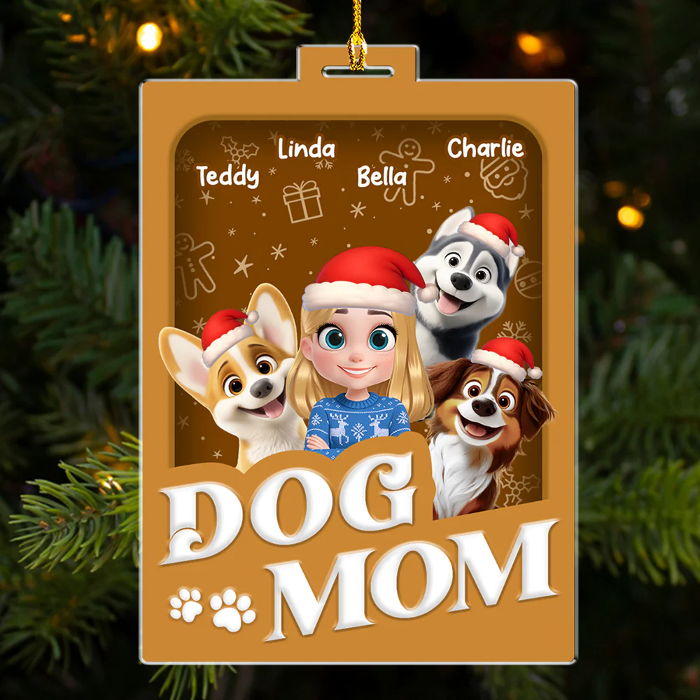 Dog Mom Mum Box - Personalized Custom Acrylic Ornament - Image 5