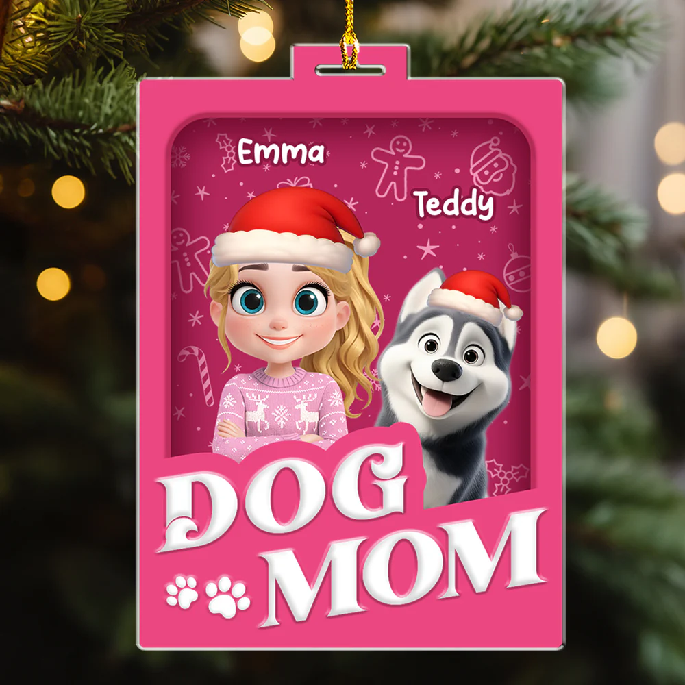 Dog Mom Mum Box - Personalized Custom Acrylic Ornament - Image 6