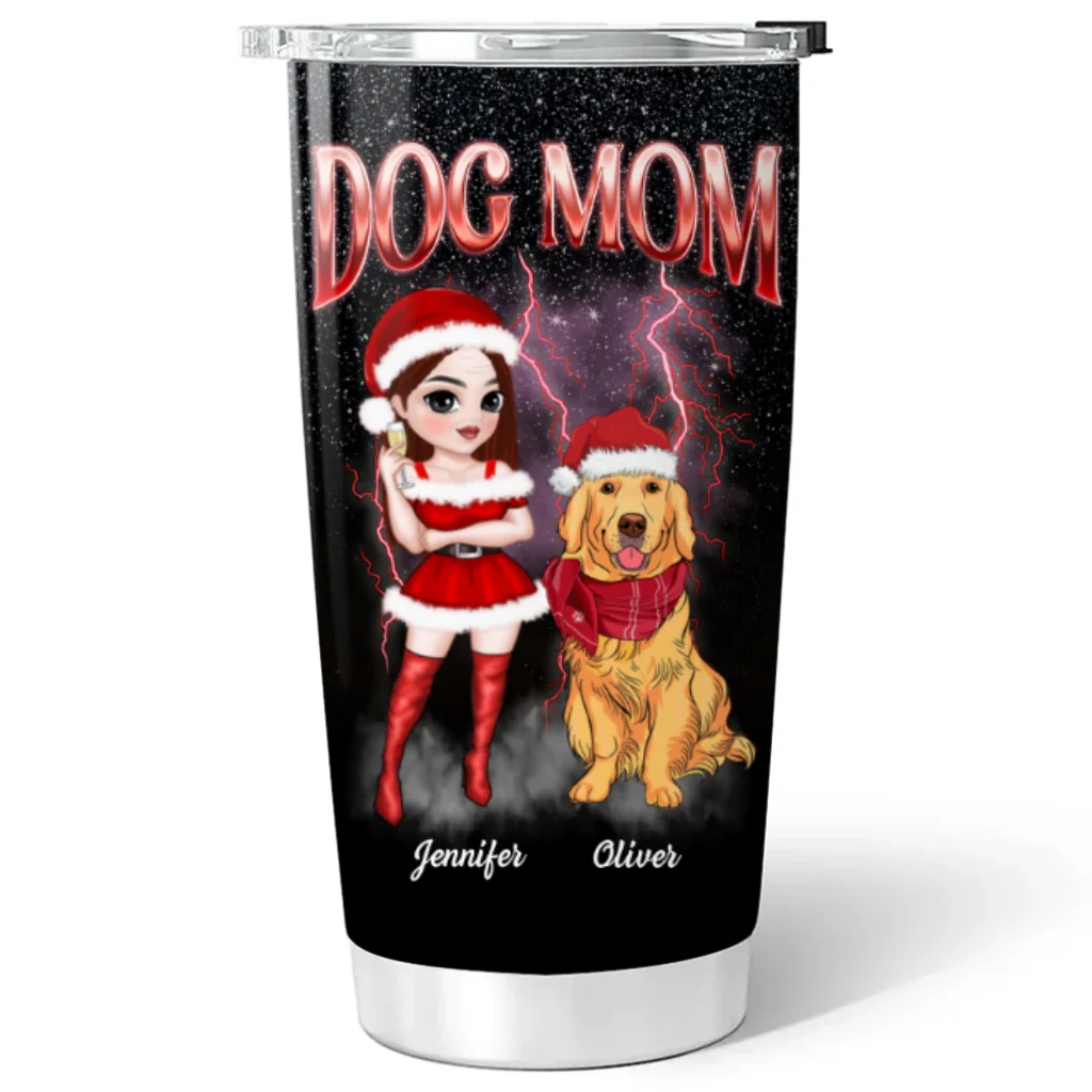 Dog Mom Vintage - Personalized Custom Tumbler - Image 5