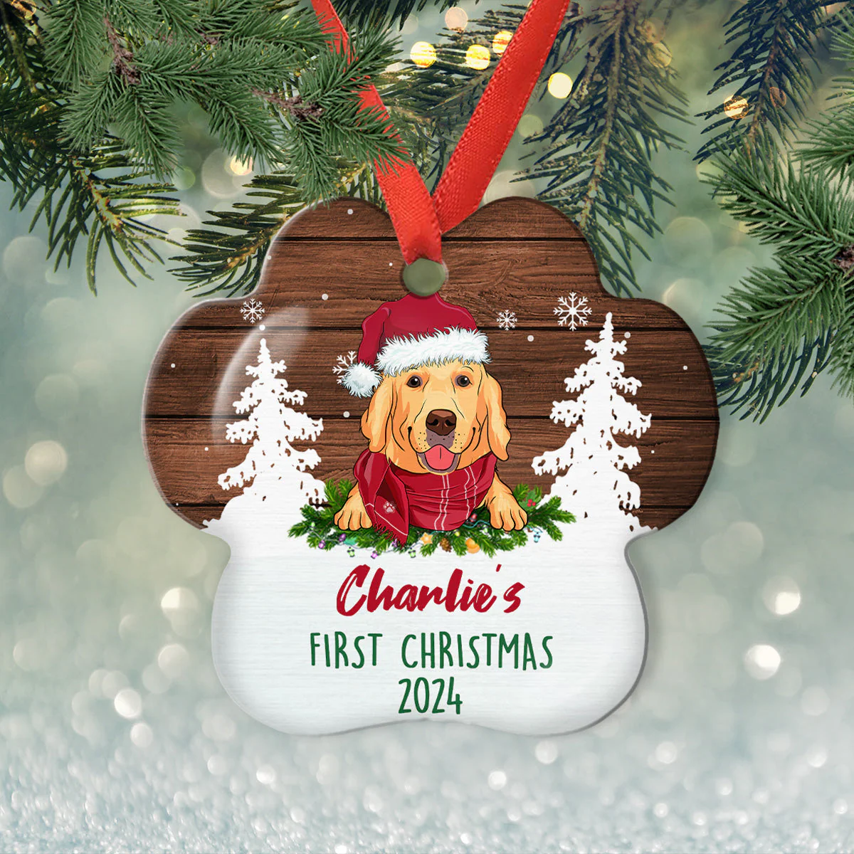 Dog‘s Christmas - Personalized Custom Aluminum Ornament