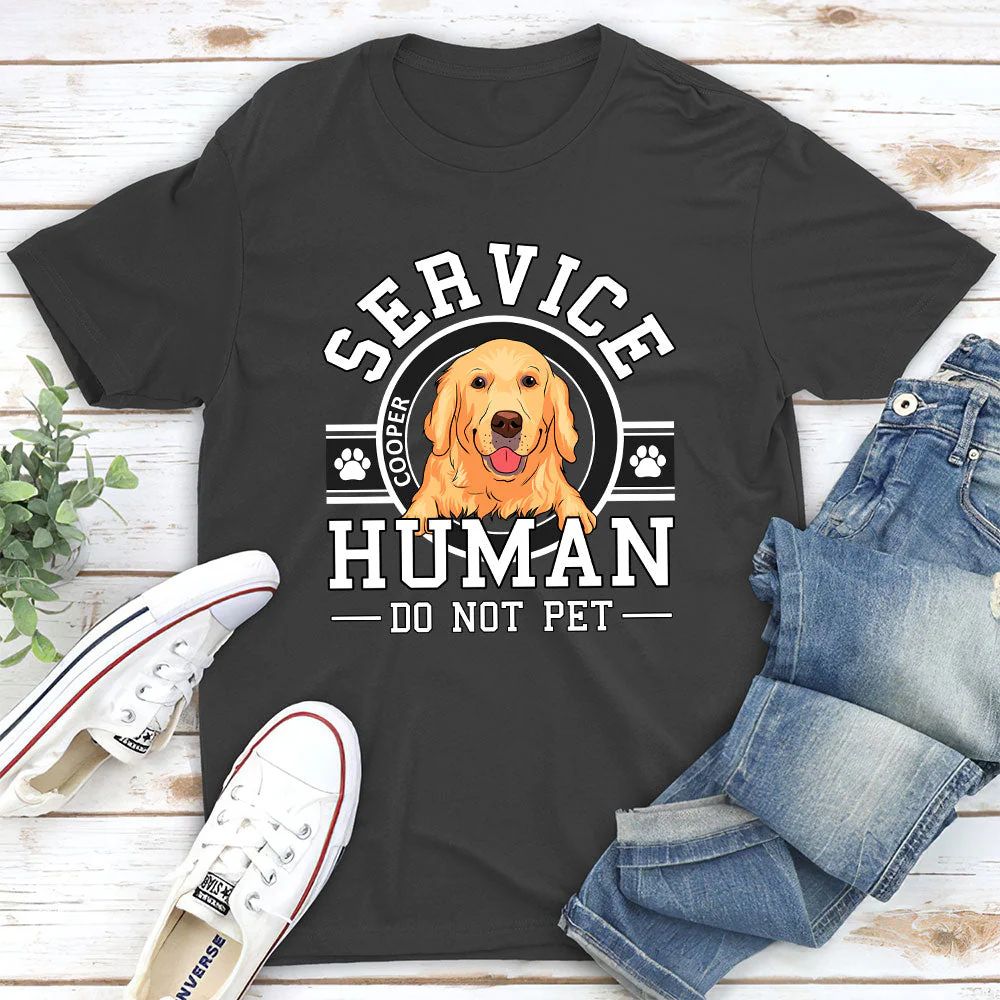 Dog Service Human Logo - Personalized Custom Unisex T-shirt - Image 7