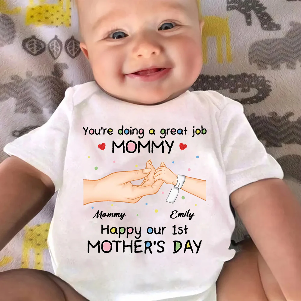 Doing Great Job Mommy - Personalized Custom Baby Onesie - Image 2