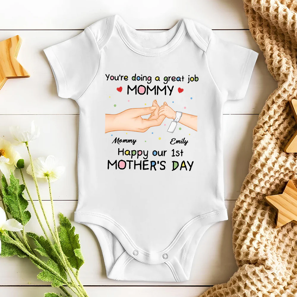 Doing Great Job Mommy - Personalized Custom Baby Onesie - Image 3