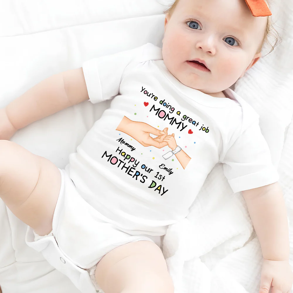 Doing Great Job Mommy - Personalized Custom Baby Onesie - Image 5