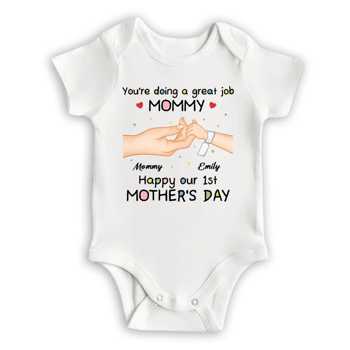 Doing Great Job Mommy - Personalized Custom Baby Onesie - Image 6
