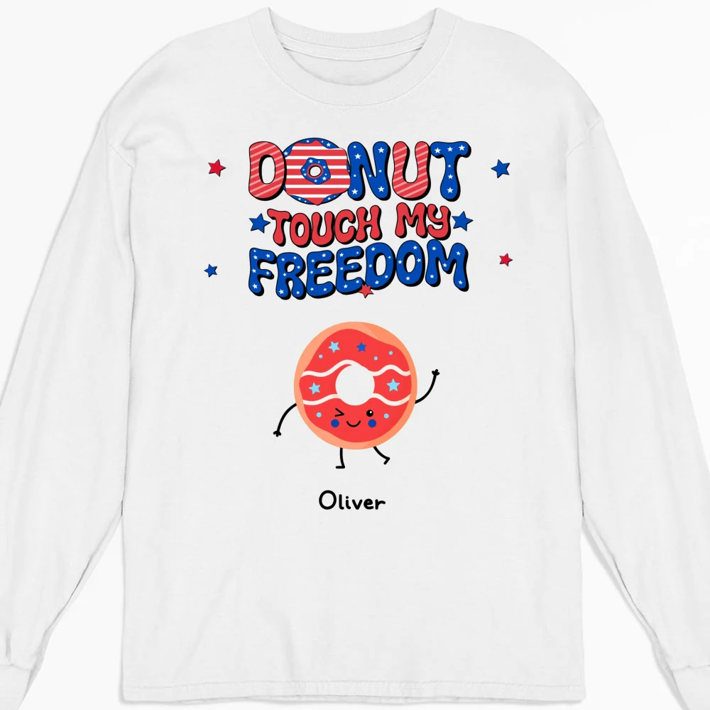 Donut Touch My Freedom - Personalized Custom Shirt - Image 10