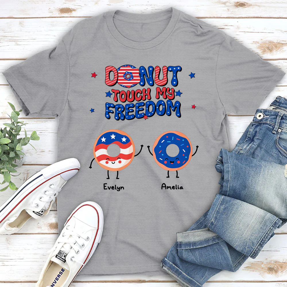 Donut Touch My Freedom - Personalized Custom Shirt - Image 2