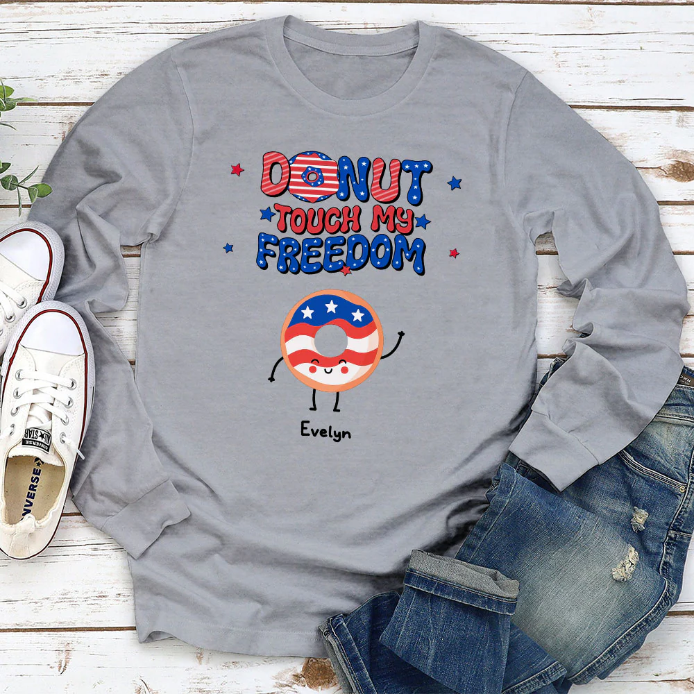 Donut Touch My Freedom - Personalized Custom Shirt - Image 5