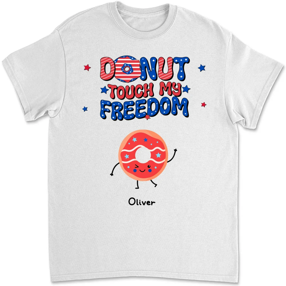 Donut Touch My Freedom - Personalized Custom Shirt - Image 6