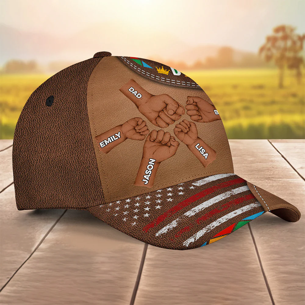 Dope Black Dad - Personalized Custom Classic Cap - Image 4
