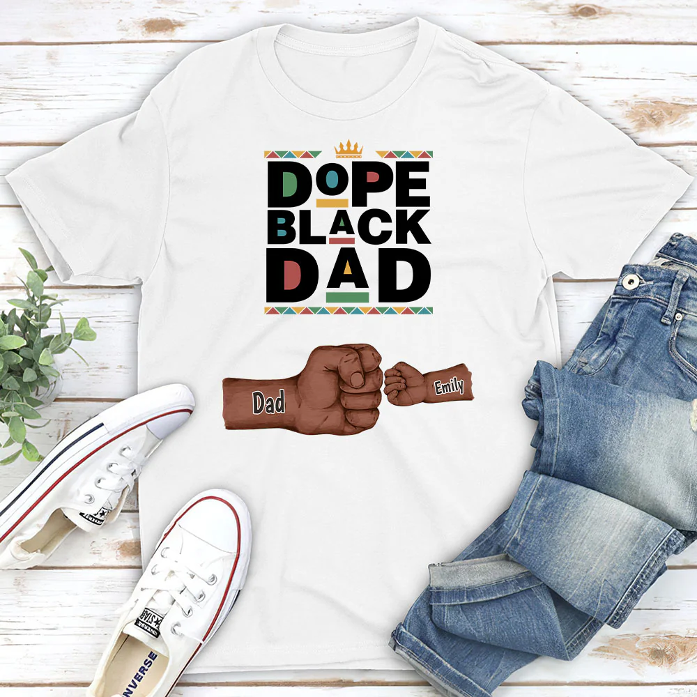 Dope Black Dad - Personalized Custom Shirt - Image 2
