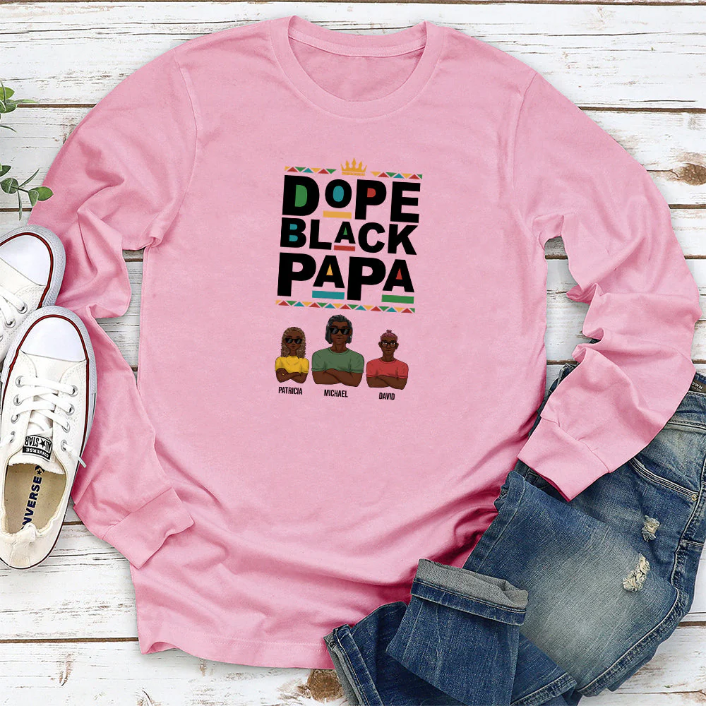 Dope Black Dad - Personalized Custom Shirt - Image 5