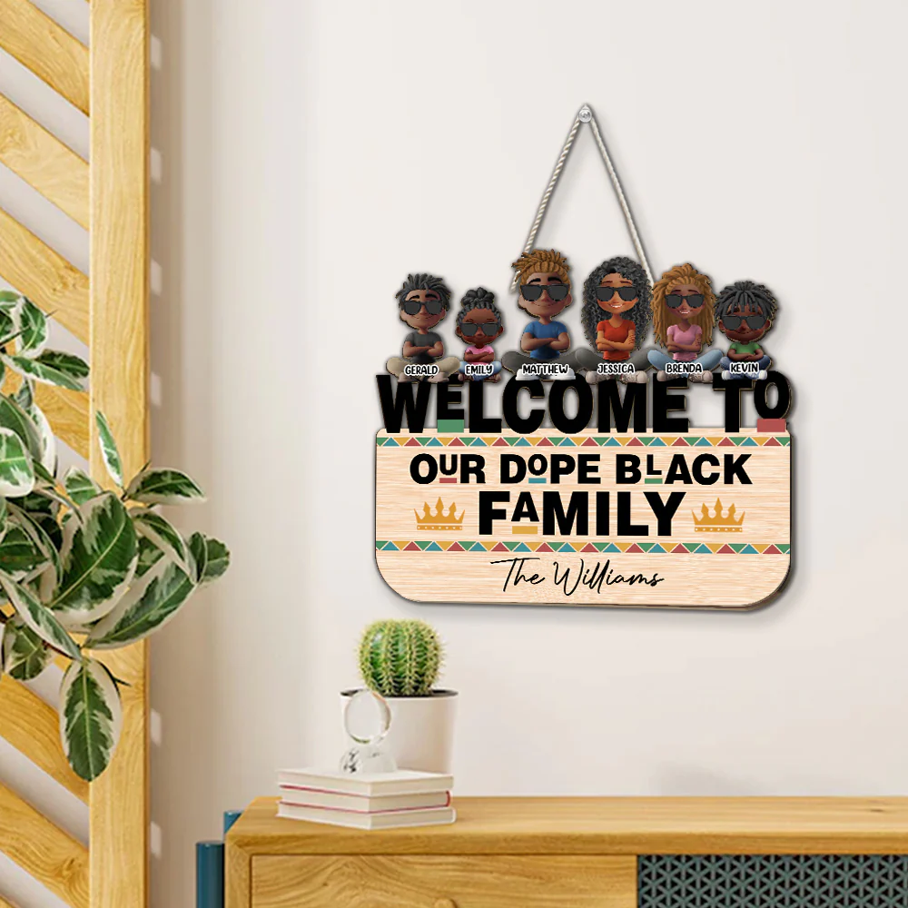 Dope Black Family - Personalized Custom Wood Sign - Image 4