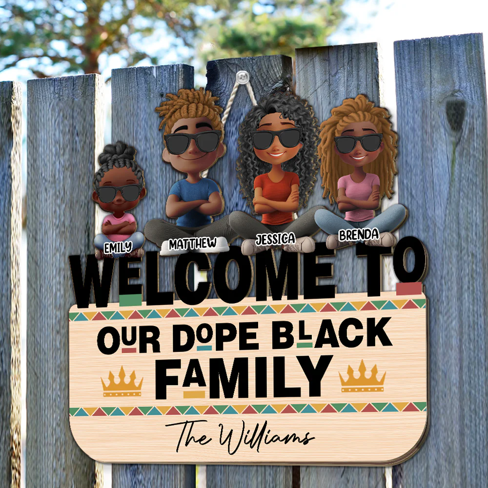 Dope Black Family - Personalized Custom Wood Sign - Image 5
