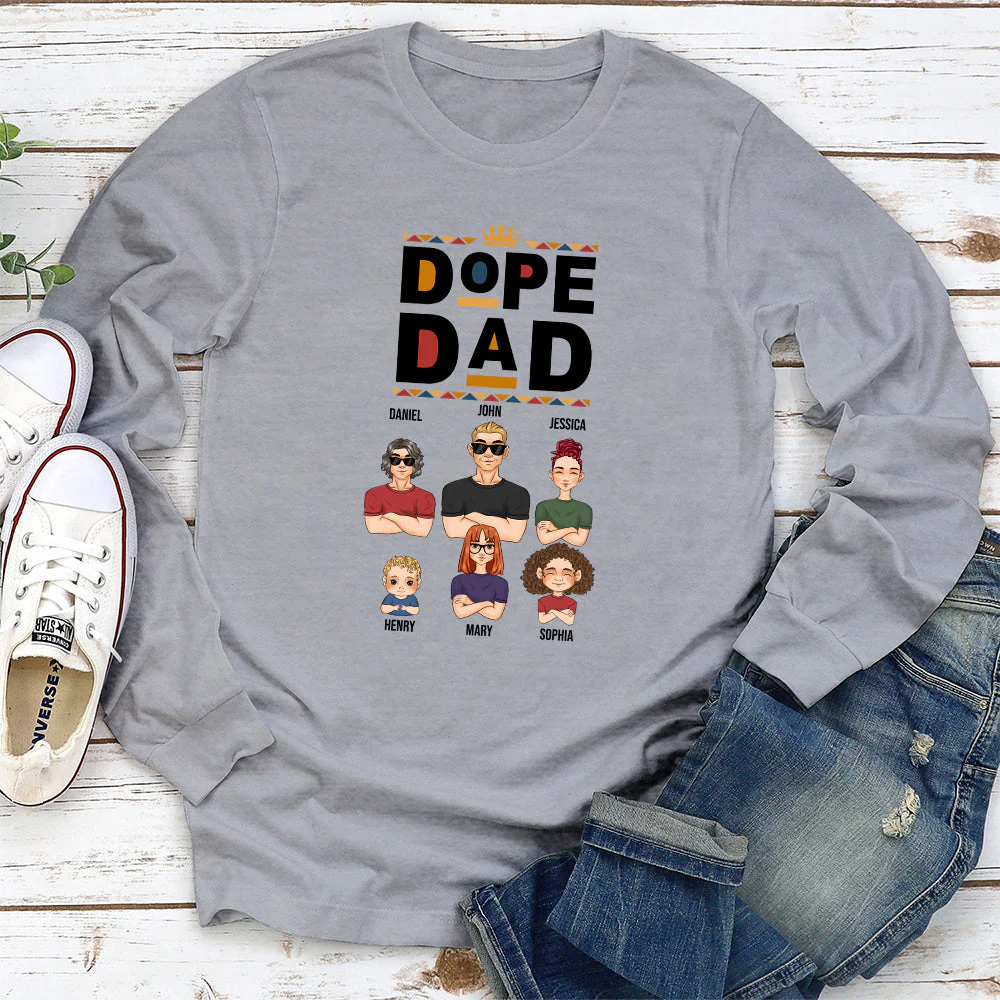 Dope Dad - Personalized Custom Shirt - Image 4