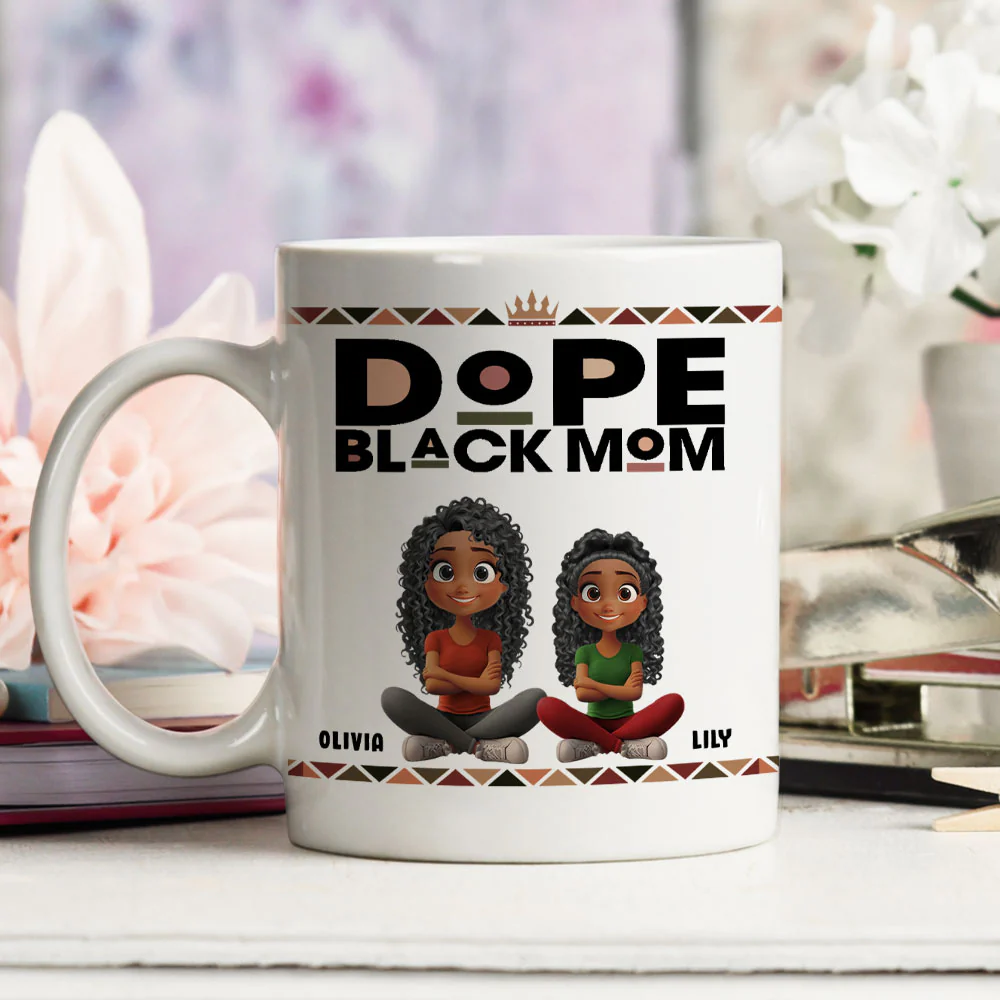 Dope Mom - Personalized Custom Coffee Mug - Image 2