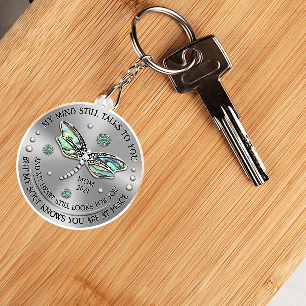 Dragonfly My Mind My Heart My Soul - Personalized Custom Acrylic Keychain - Image 3