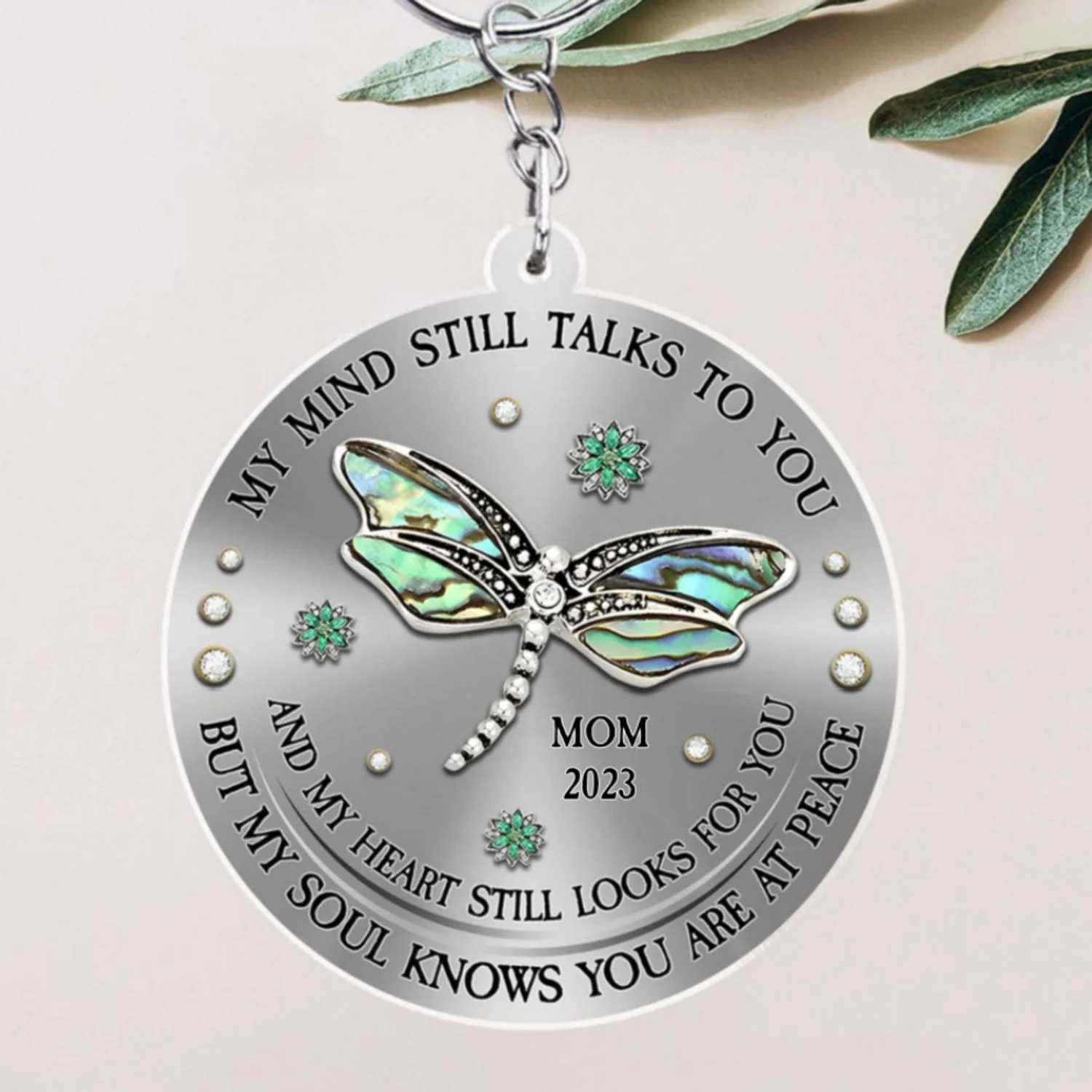 Dragonfly My Mind My Heart My Soul - Personalized Custom Acrylic Keychain - Image 5
