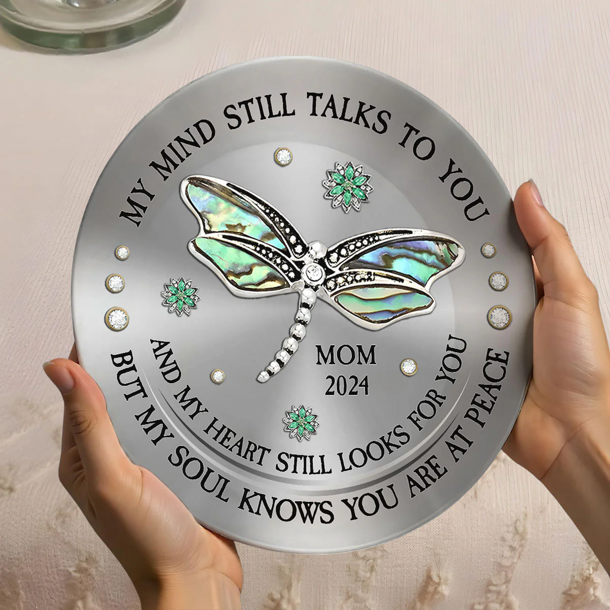 Dragonfly My Mind My Heart My Soul - Personalized Custom Plate - Image 4