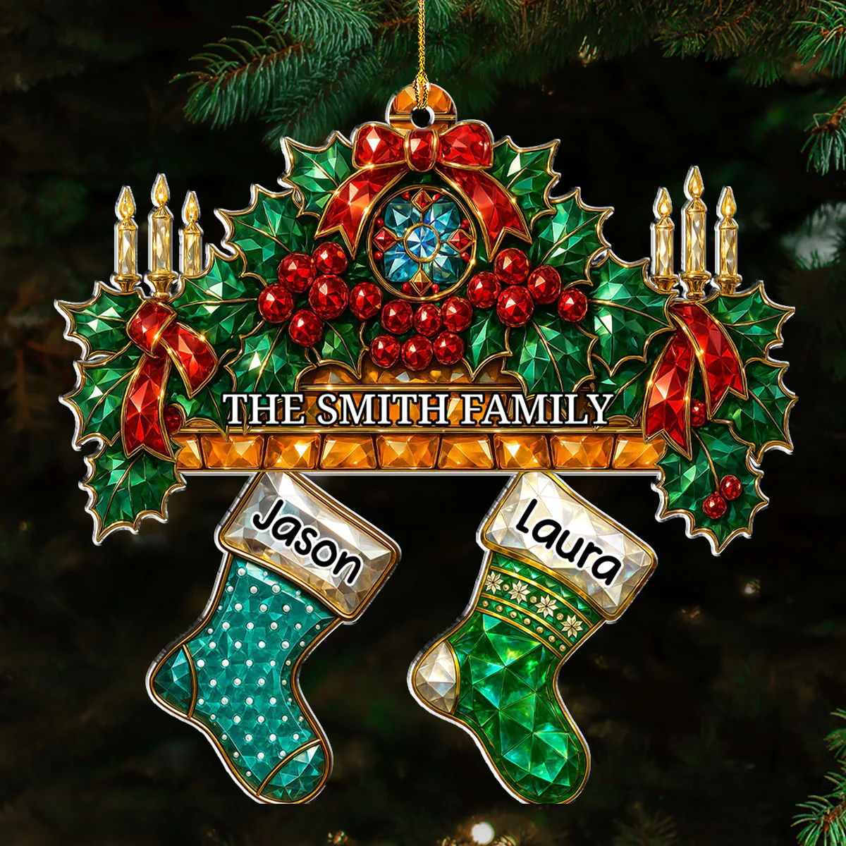 Dream Fire In Christmas - Personalized Custom Acrylic Ornament - Image 2