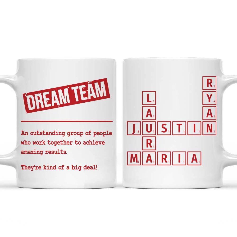 Dream Team 2025 - Personalized Custom Coffee Mug