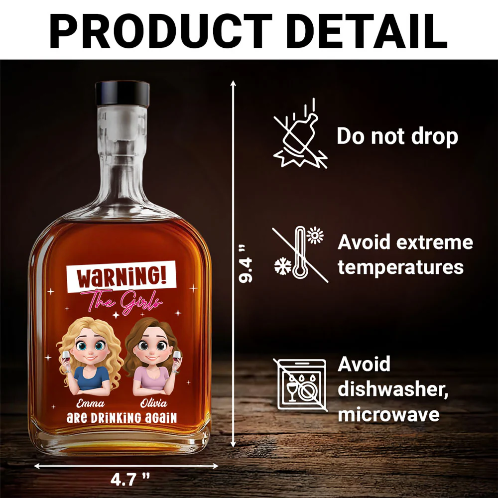 Drinking Alert - Personalized Custom Spirits Decanter - Image 4